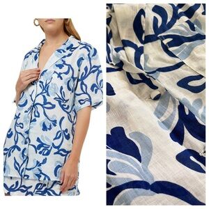 NWT Revolve Faithfull the Brand “Charlita” Linen Shirt Dress oversize coverup 4